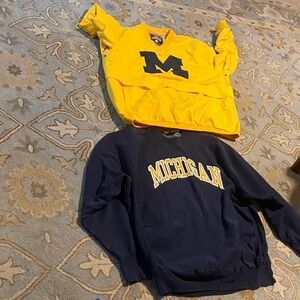 Michigan is Yellow and Navy Sweatshirt and crewneck XXL both $125